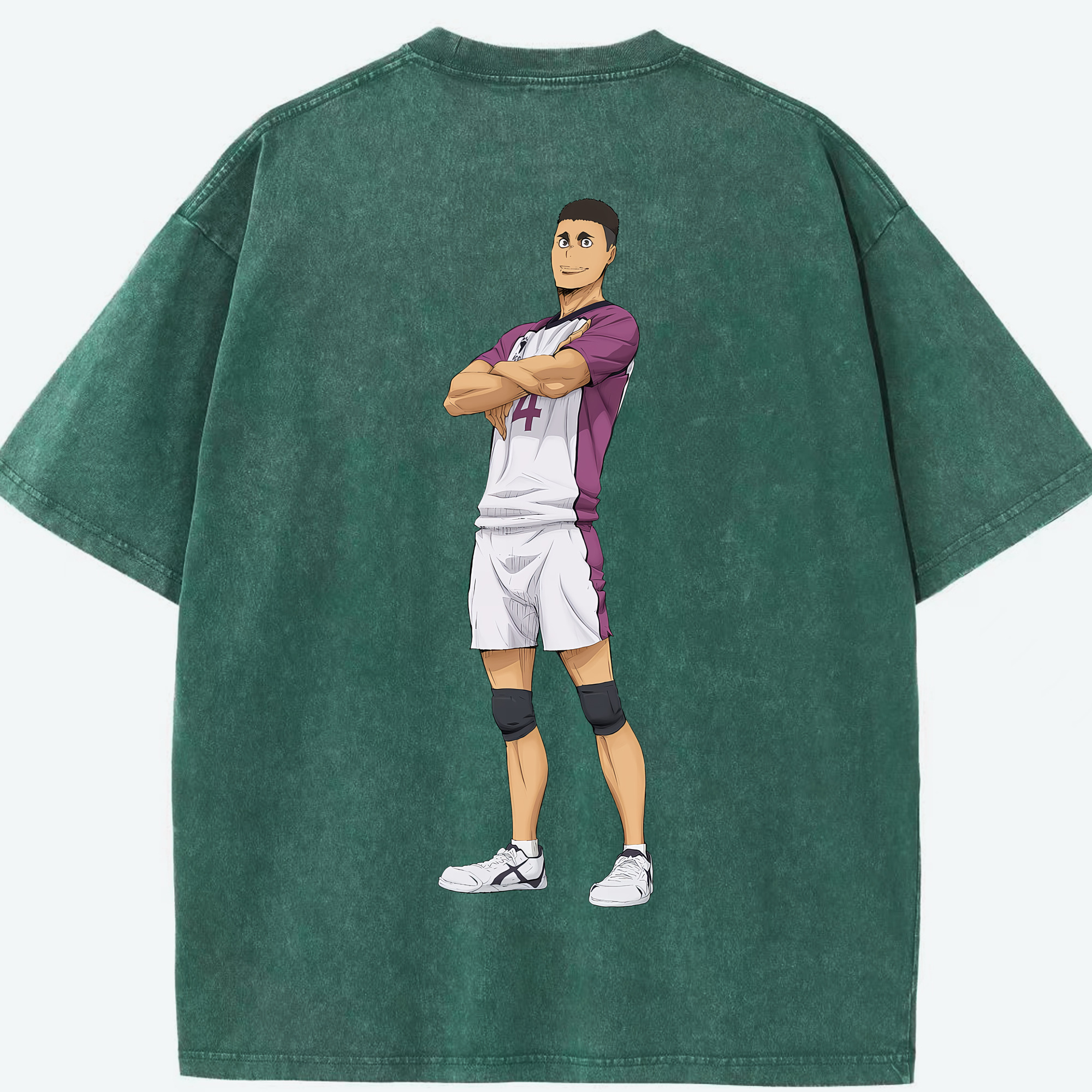（画像用） ハイキュー!! Haikyu!! 綿100% ヴィンテージ風 半袖Tシャツ（背面プリント）